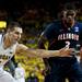 Michigan freshman Mitch McGary tries to steal the ball from Illinois Brandon Paul on Sunday, Feb. 24. Daniel Brenner I AnnArbor.com